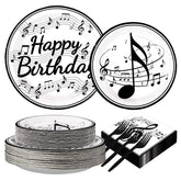 200 Pcs Music Birthday Party Plates and Napkins - Grencian