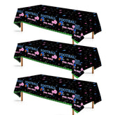 3Pcs Football Gender Reveal Party Tablecloth - Grencian