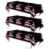 3Pcs Pink and Black Dice Game Party Tablecloth - Grencian
