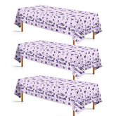 3Pcs Purple Birthday Party Tablecloth - Grencian