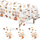 3Pcs S'More 1st Birthday Party Tablecloth - Grencian