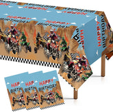 3Pcs ATV Quad Bike Party Tablecloth 54" x 108" - Dirt Bike Four Wheeler Racing Rectangle Table Cover for Boys Teens - Grencian