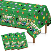 3Pcs Billiards Birthday Tablecloth 54" x 108" - Snooker Ball Pool Sports Rectangle Table Cover for Birthday - Grencian