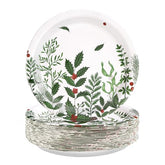 50 Pcs 10 Inch Berries and Pine Party Paper Plates - Grencian