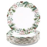 50 Pcs 10 Inch Holly Leaves Party Paper Plates - Grencian