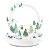 50 Pcs 10-inch Christmas Tree Party Paper Plates - Grencian