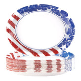 50 Pcs 4th of July Oval Party Paper Plates - Grencian