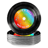 50 Pcs 50s Record Party Paper Plates - Grencian
