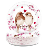 50 Pcs 7-inch Couple Bird Party Paper Plates - Grencian