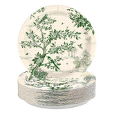 50 Pcs 9-inch Green Tree Party Paper Plates - Grencian