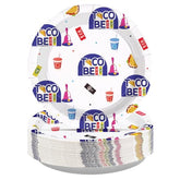 50 Pcs 9-inch Taco Party Paper Plates - Grencian