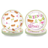 50 Pcs 9-inch Weenies and Tinis Party Paper Plates - Grencian