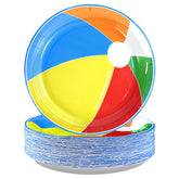 50 Pcs Beach Ball Party Paper Plates - Grencian