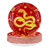 50 Pcs Chinese New Year Paper Plates - Grencian