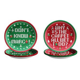 50 Pcs Christmas Carpet Party Paper Plates - Grencian
