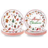 50 Pcs Christmas Cartoon Party Paper Plate - Grencian