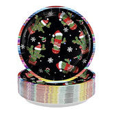 50 Pcs Christmas Mexican Cactus Party Paper Plates - Grencian