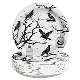 50 Pcs Gothic Halloween Party Paper Plates - Grencian