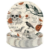 50 Pcs Halloween Gothic Skull Party Paper Plates - Grencian