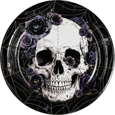 50 Pcs Halloween Skull Party Paper Plates - Grencian