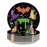50 Pcs Halloween Three Witches Party Paper Plates - Grencian