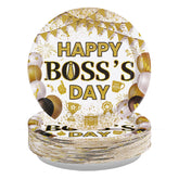 50 Pcs Happy Boss's Day Party Paper Plates - Grencian