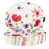 50 Pcs Mother's Day Floral Oval Paper Plates - Grencian