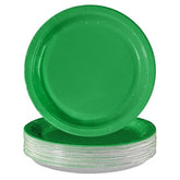 50 Pcs Solid Green Party Paper Plates - Grencian