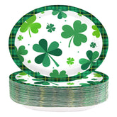 50 Pcs St. Patrick’s Day Oval Party Paper Plates - Grencian