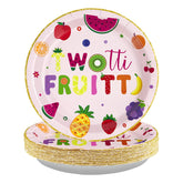 50 Pcs Summer Fruits Party Paper Plates - Grencian