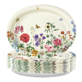 50 Pcs Wild Flower Oval Party Paper Plates - Grencian