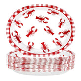 50 Pcs Crawfish Boil Oval Paper Plates - Grencian