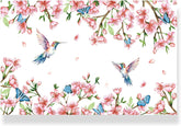 50Pcs Flower Bird Butterfly Paper Placemats 11" x 17" - Hummingbird Floral Disposable Table Mats - Grencian