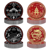 60 Pcs 9-inch Hibachi Party Plates - Grencian