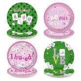 60 Pcs 9-inch Mah Jong Party Plates - Grencian