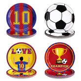 60 Pcs 9-inch Soccer Team Party Plates - Grencian