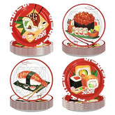 60 Pcs 9-inch Sushi Party Plates - Grencian