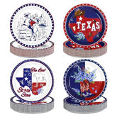 60 Pcs 9-inch Texas Bluebonnets Party Plates - Grencian