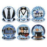 60 Pcs Boss Baby Shower Party Plates - Grencian