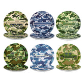 60 Pcs Camo Army Party Plates - Grencian