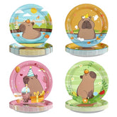60 Pcs Capibara Party Plates - Grencian