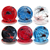 60 Pcs Cartoon Spider Party Plates - Grencian