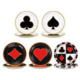 60 Pcs Casino Party Plates - Grencian