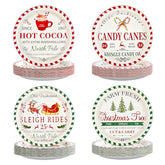 60 Pcs Christmas Farmhouse Party Plates - Grencian