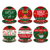 60 Pcs Christmas Ugly Sweater Party Plates - Grencian