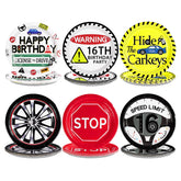 60 Pcs Drivers License 16th Birthday Party Plates - Grencian