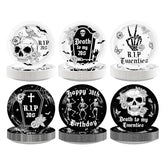 60 Pcs Gothic 30th Birthday Party Plates - Grencian