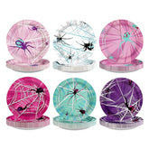 60 Pcs Halloween Spider Web Party Plates - Grencian