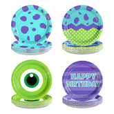 60 Pcs Monster Birthday Party Plates - Grencian