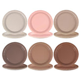 60 Pcs Pastel Brown Baby Shower Party Plates - Grencian